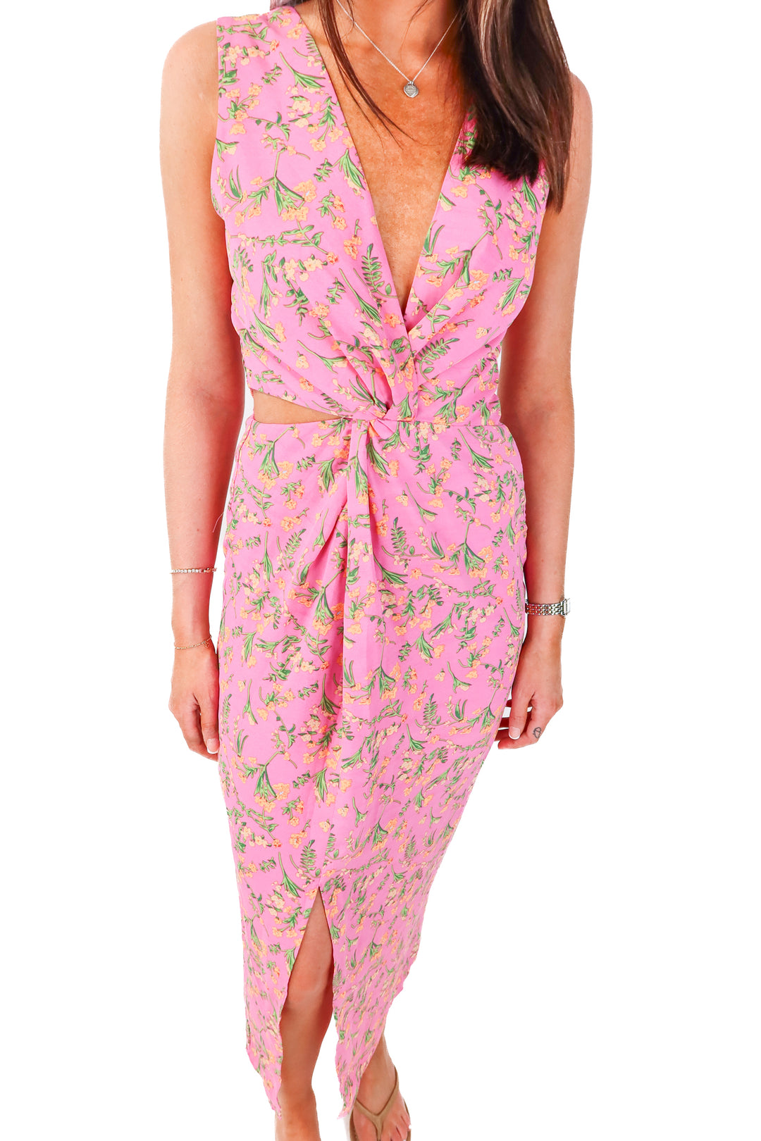 heartloom pink floral maxi dress NWT (s; retail $129)