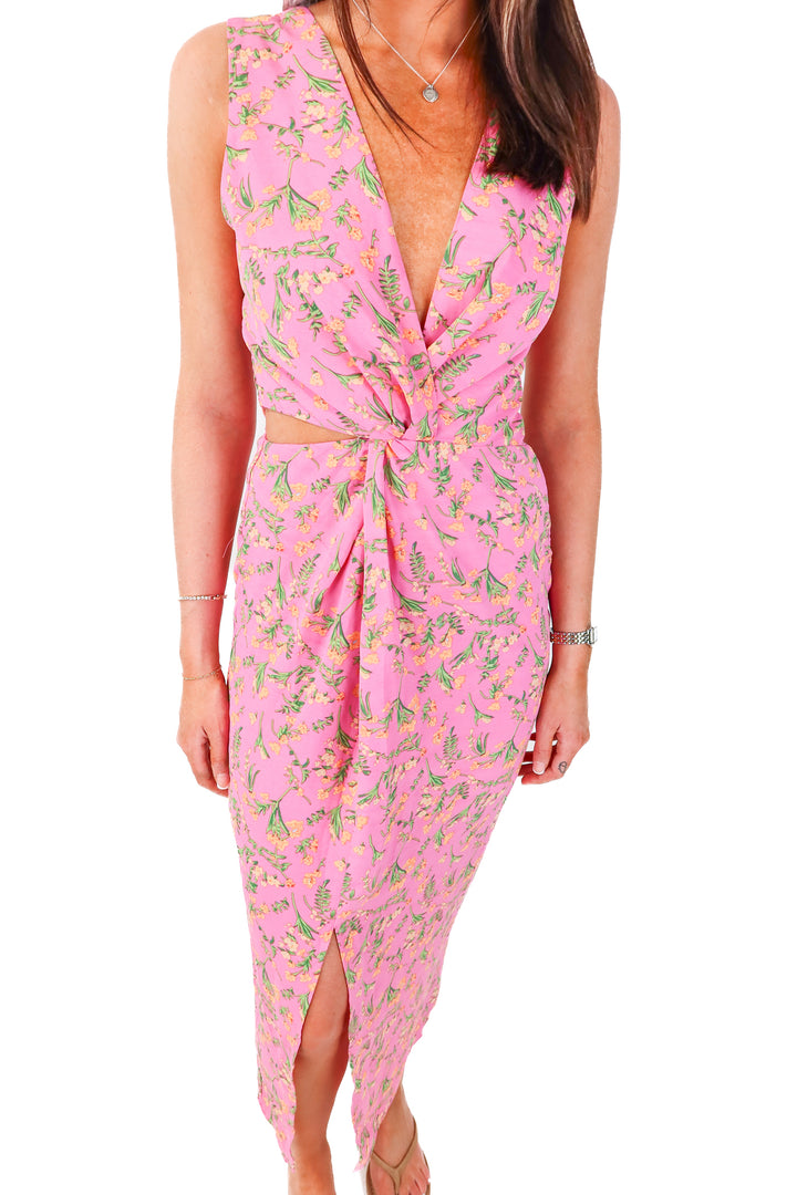 heartloom pink floral maxi dress NWT (s; retail $129)