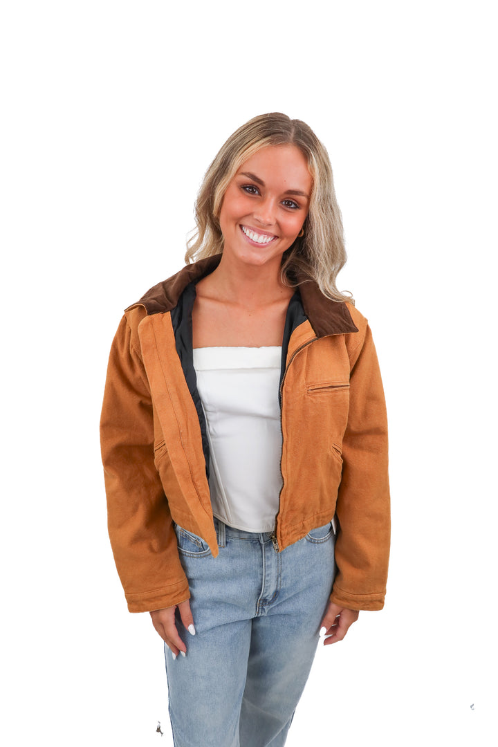 The Vintage Shop brown cropped jacket (S) NWT