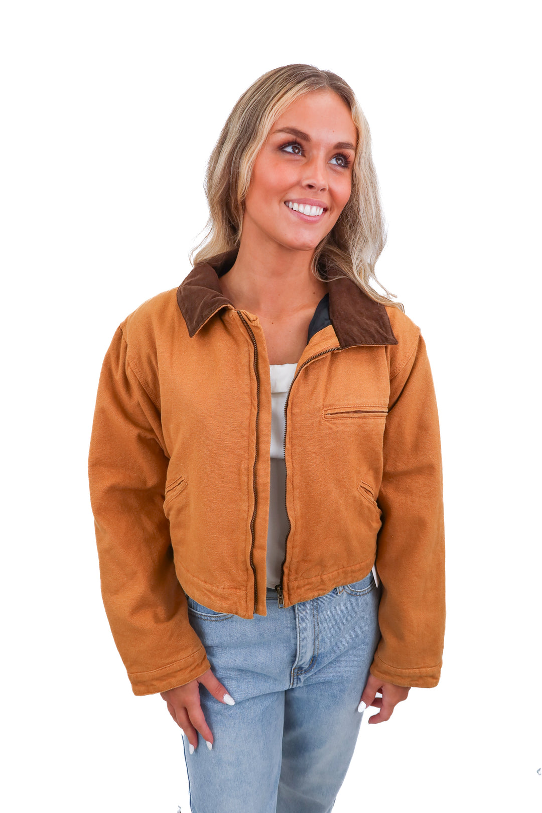 The Vintage Shop brown cropped jacket (S) NWT