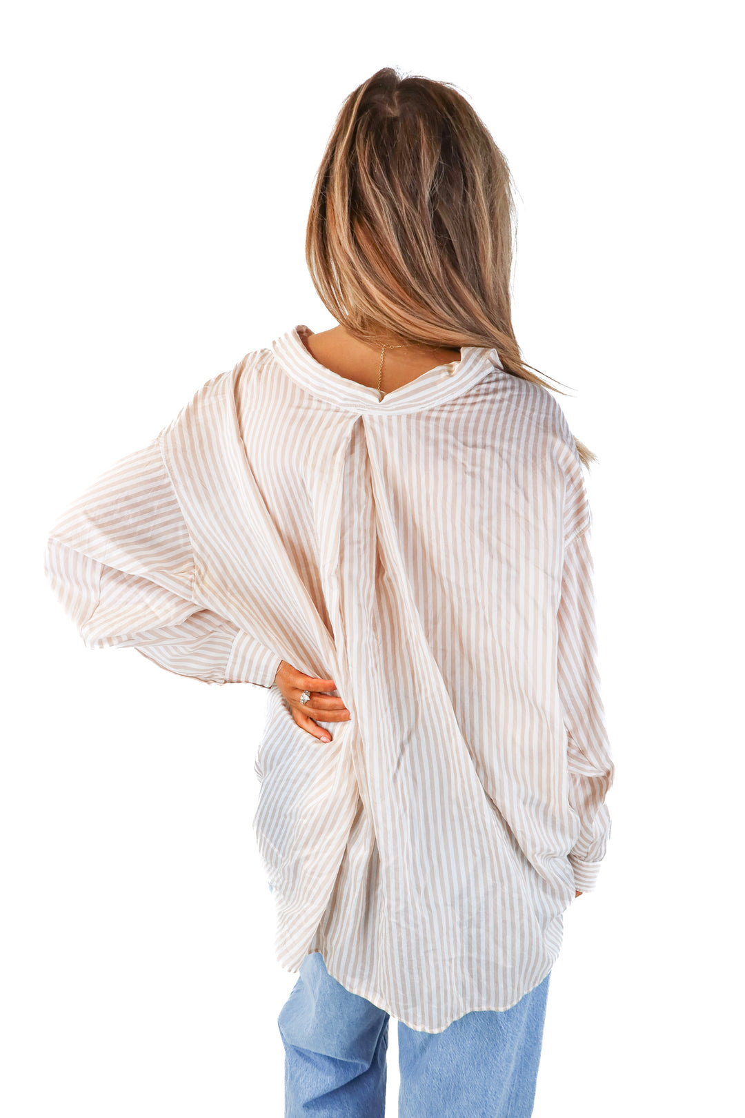 SOLD: zara striped button up (m)