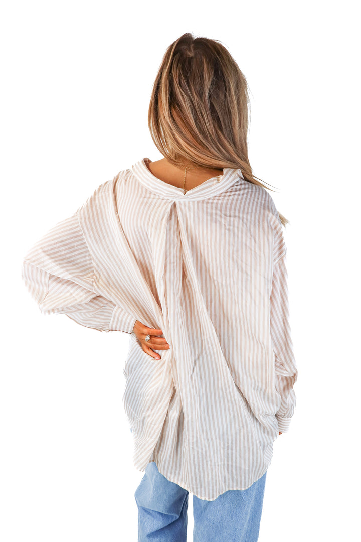 SOLD: zara striped button up (m)