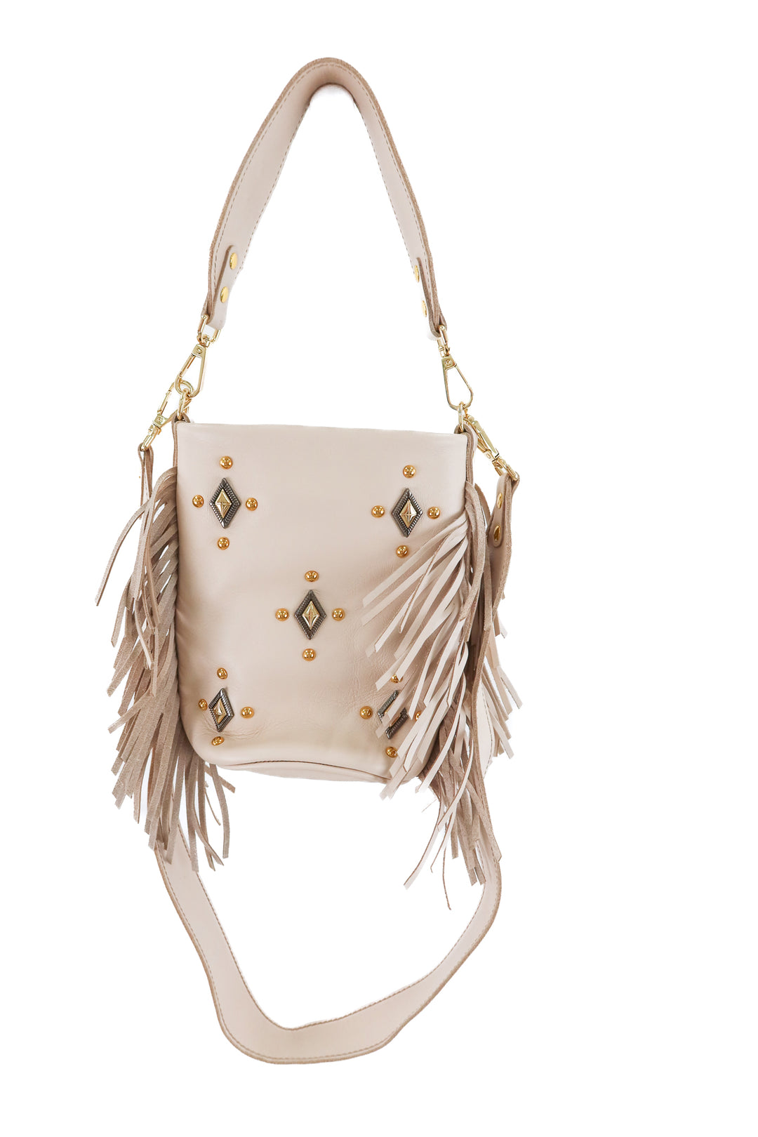 mercules ivory embellished fringe purse ($420)