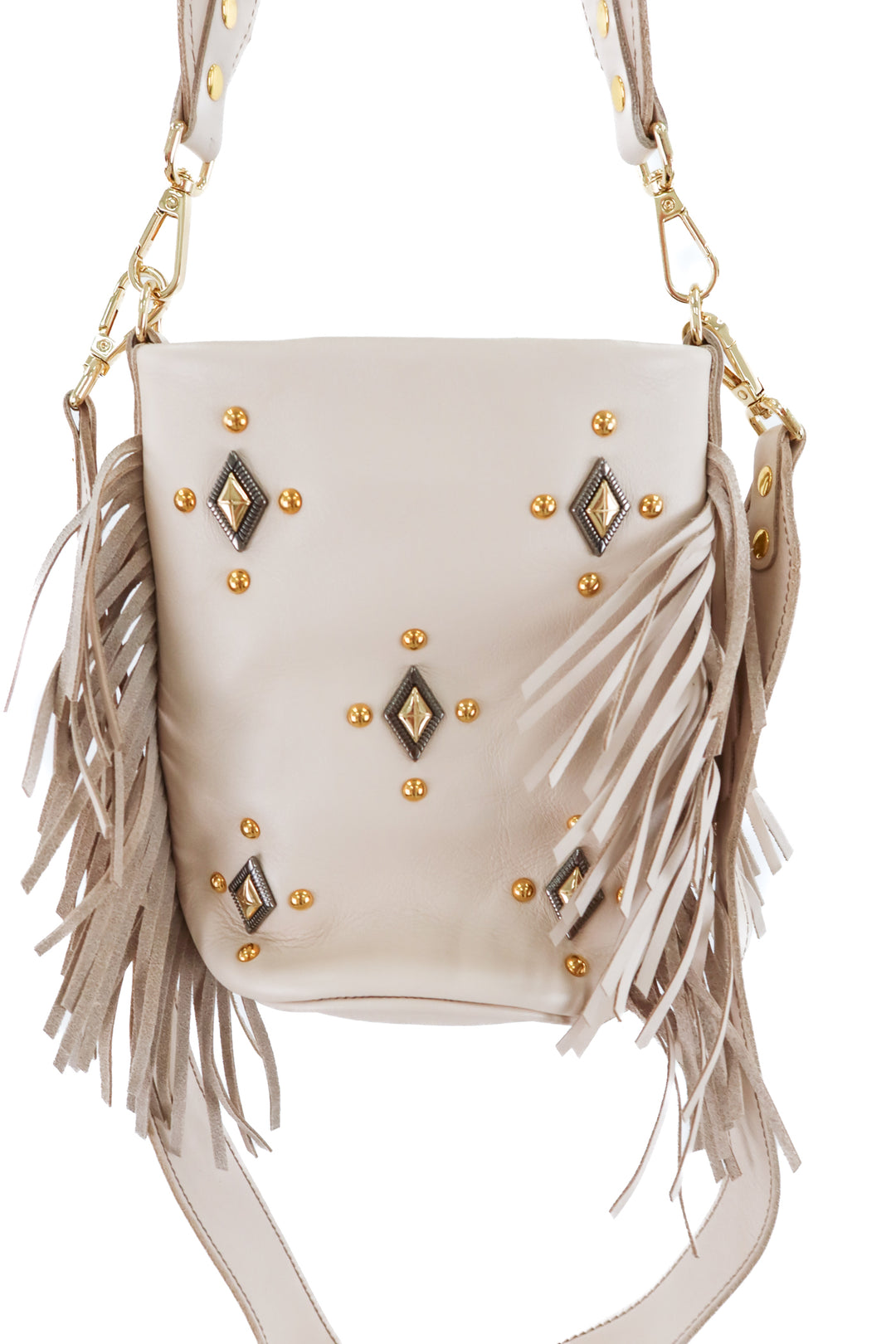 mercules ivory embellished fringe purse ($420)