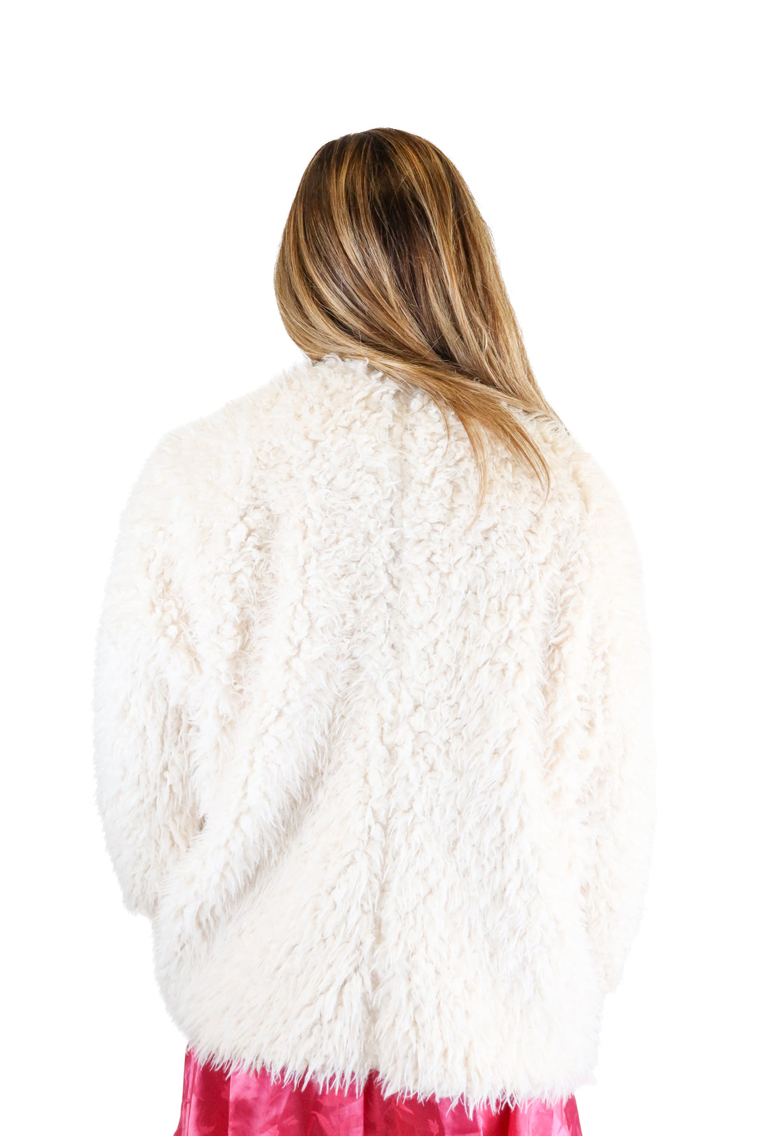Express white sherpa jacket (XS)