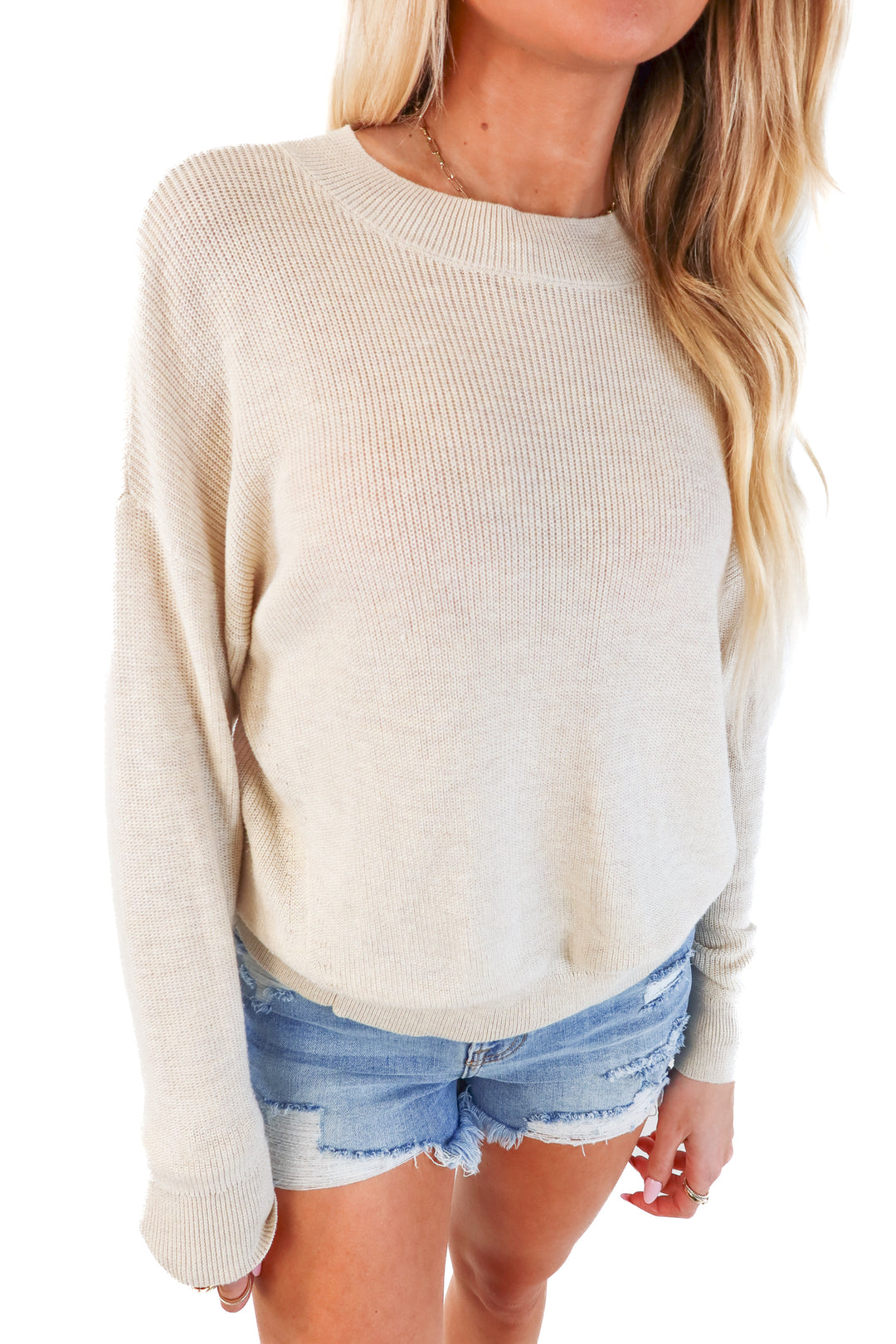 BP Cream Oversized Sweater Top (XXS)