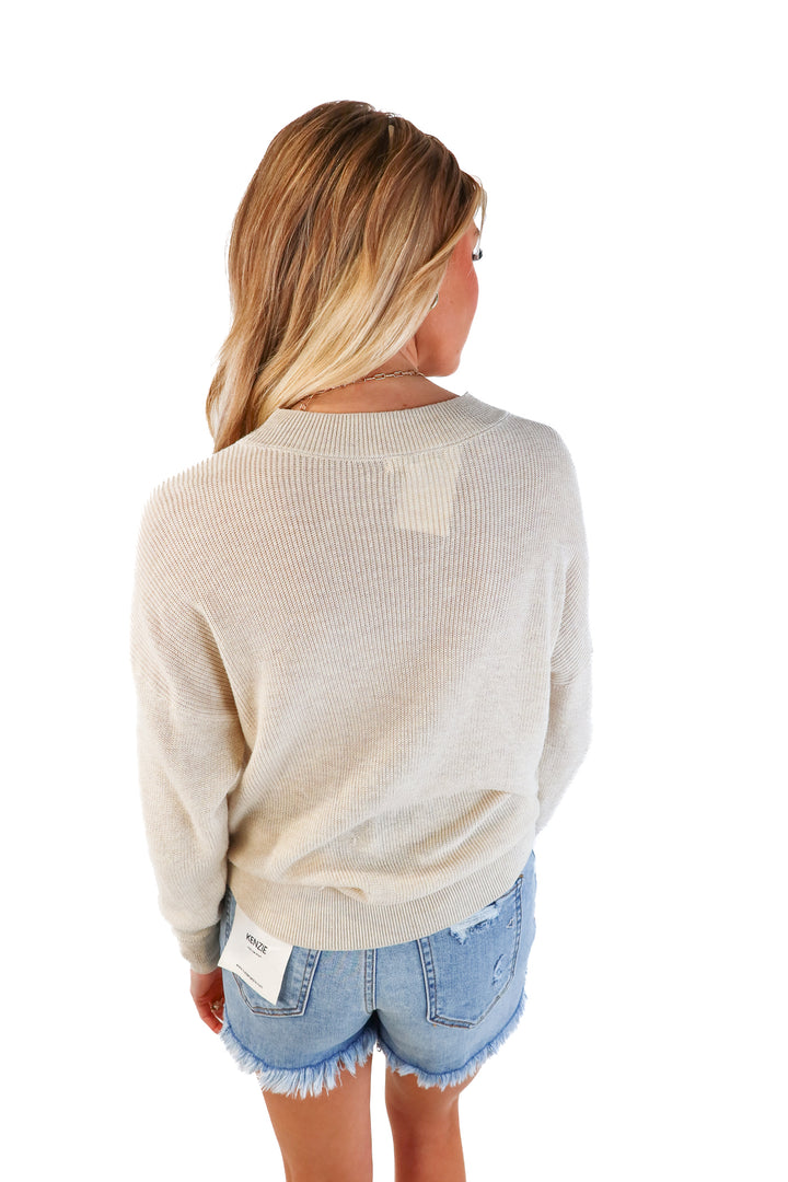BP Cream Oversized Sweater Top (XXS)