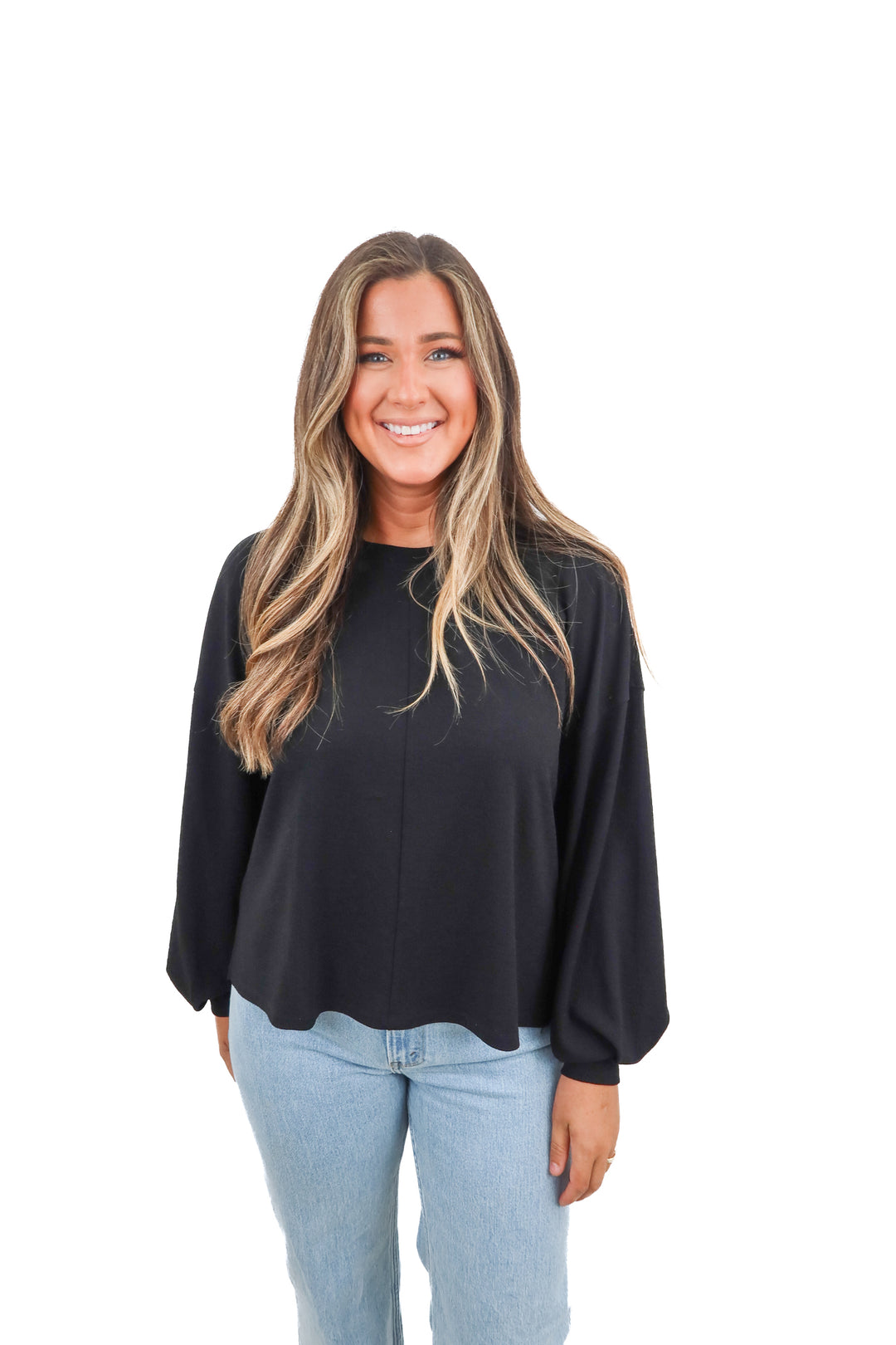 h&m black pullover (m)