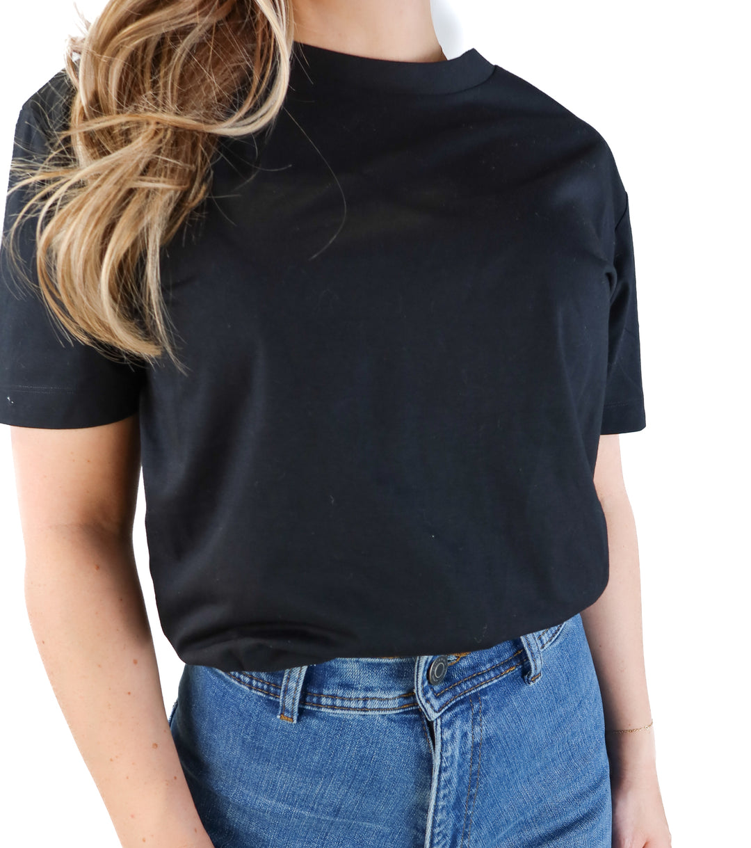Spanx black short sleeve bodysuit (s; retails for $98)