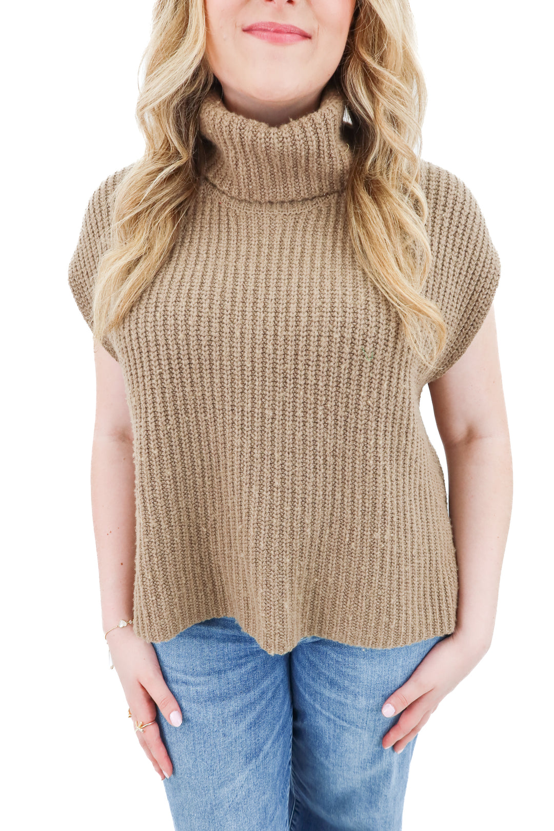 splendid x cella janeslog brown knit top (s)