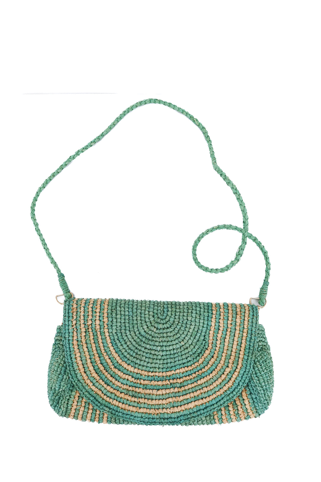 btb green rattan weave bag (retail $218)