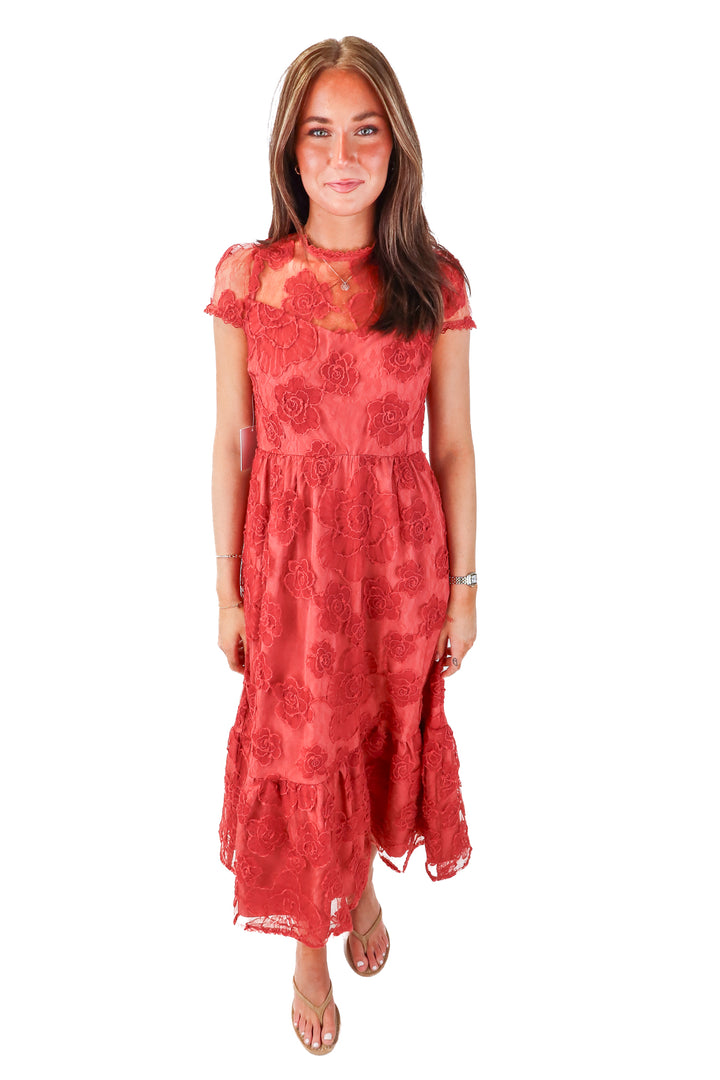 petal + pup wine floral lace dress NWT (s)