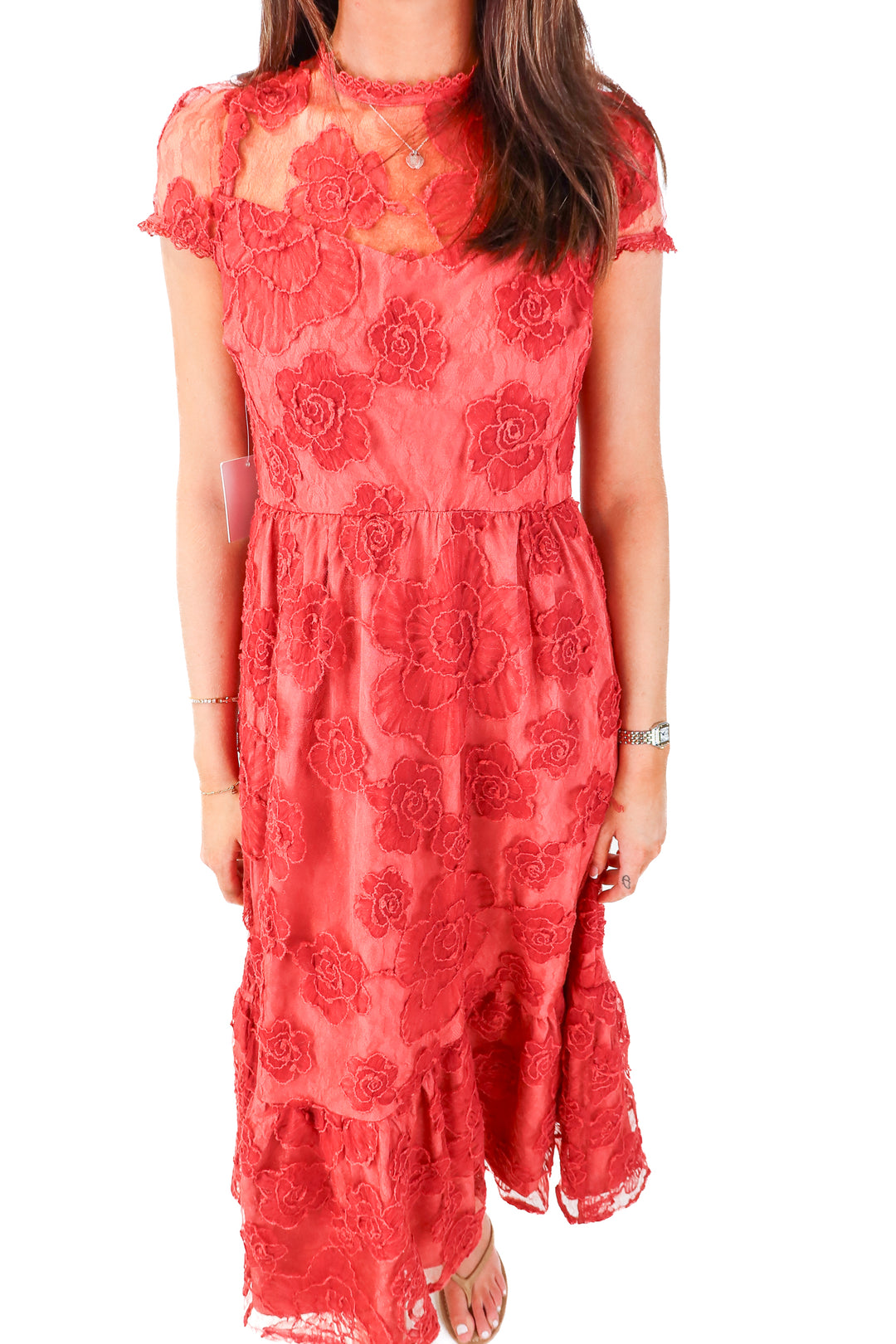 petal + pup wine floral lace dress NWT (s)