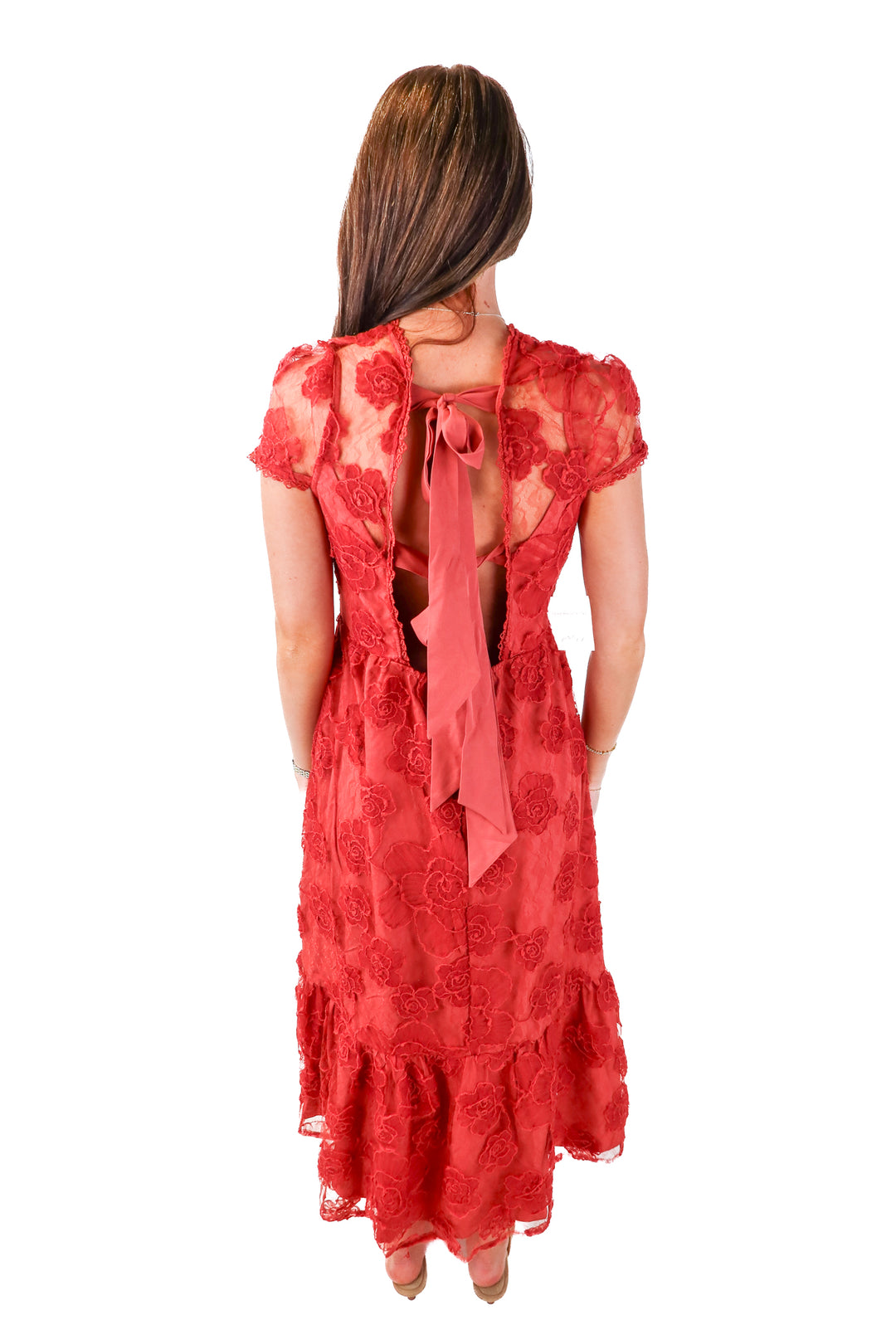 petal + pup wine floral lace dress NWT (s)