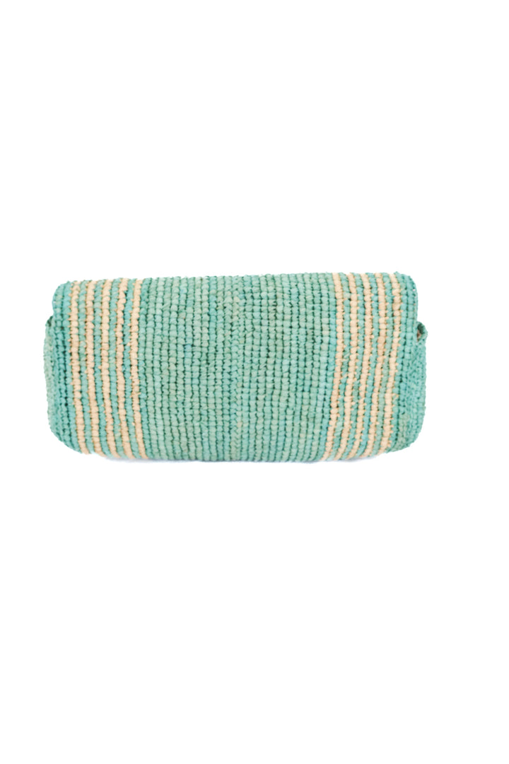btb green rattan weave bag (retail $218)
