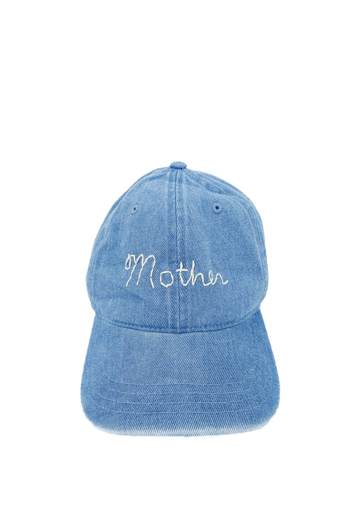 mother denim baby blue baseball hat NWT (os; retail $50)