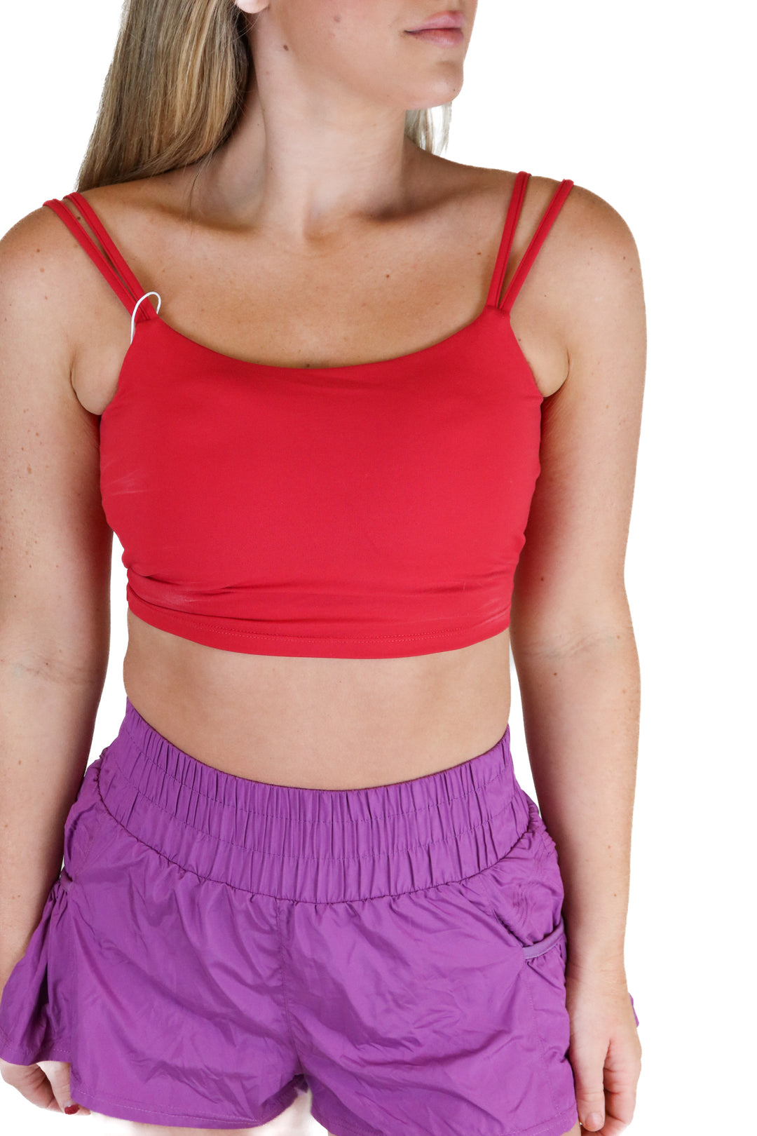halara red activewear tank with wrap back NWT (S; retail $34.95)