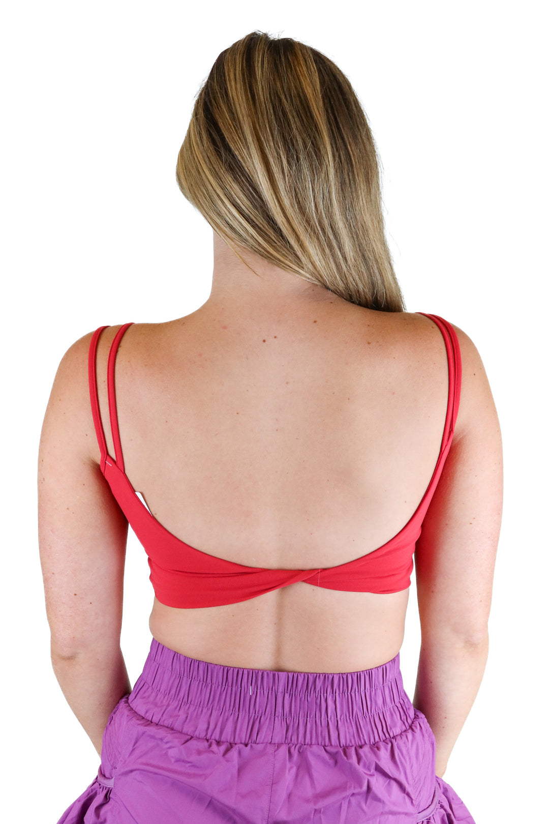 halara red activewear tank with wrap back NWT (S; retail $34.95)