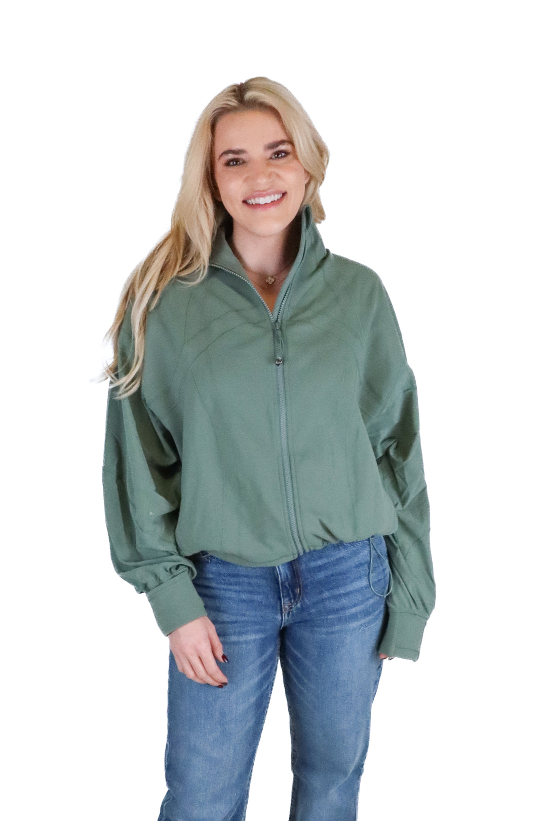 lululemon green zip up jacket (6)