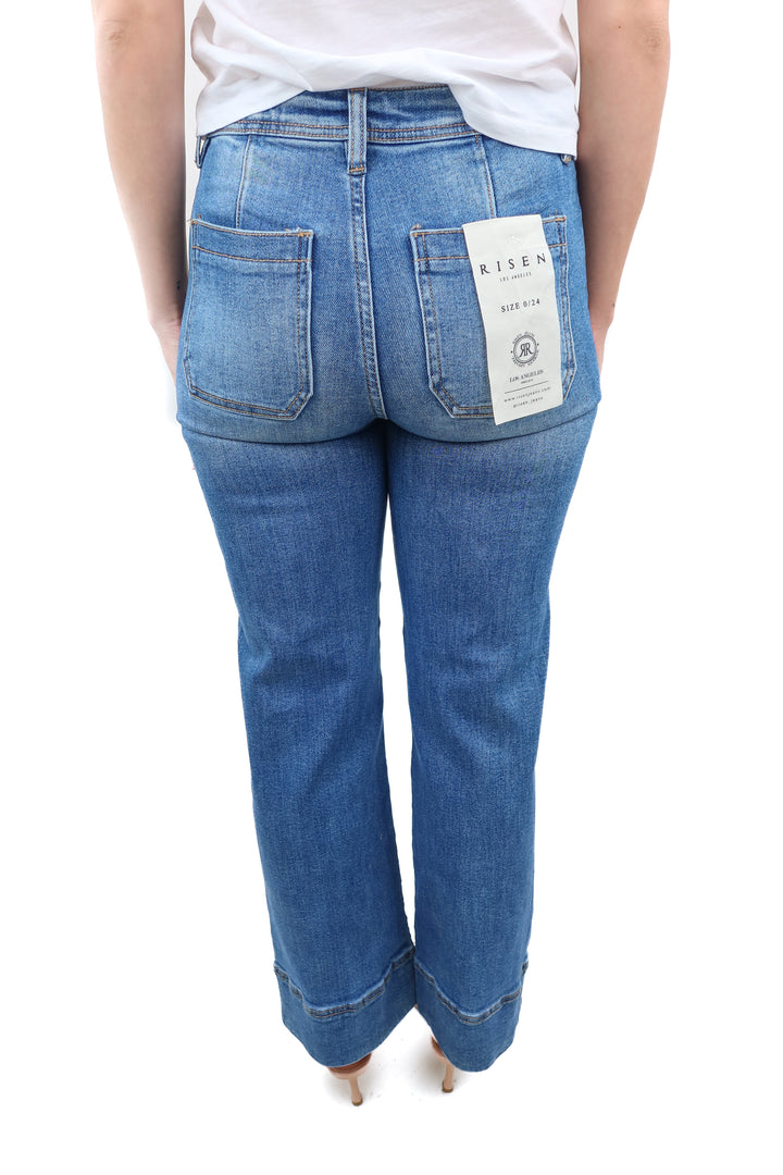 Risen Jeans medium wash bootcut jeans NWT (0; retail $74)