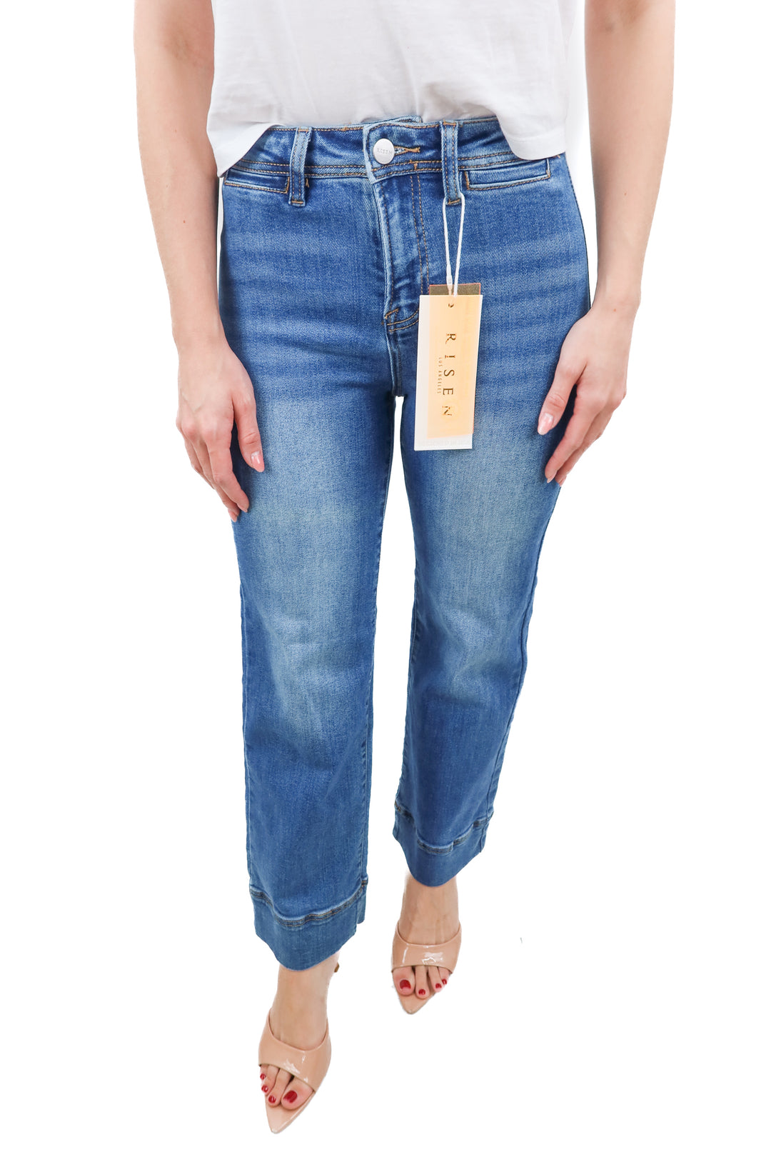 Risen Jeans medium wash bootcut jeans NWT (0; retail $74)