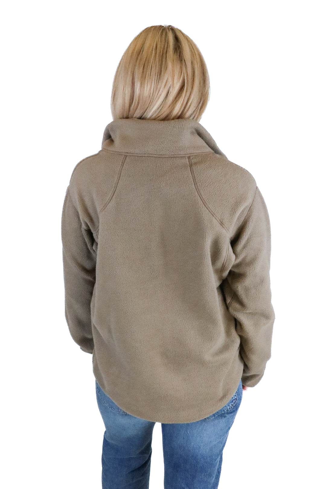 Lululemon brown sherpa quarter zip pullover (6; retail $118)