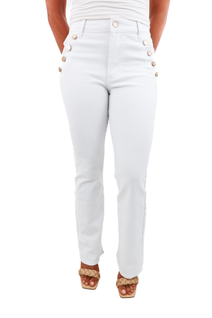 the noli shop white flare jeans (27; retail $178)