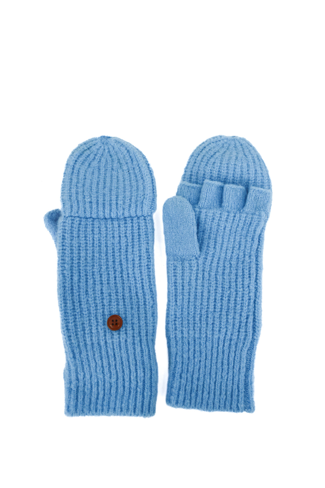 faherty blue apline cozy pop top mitten (os; retail $98)
