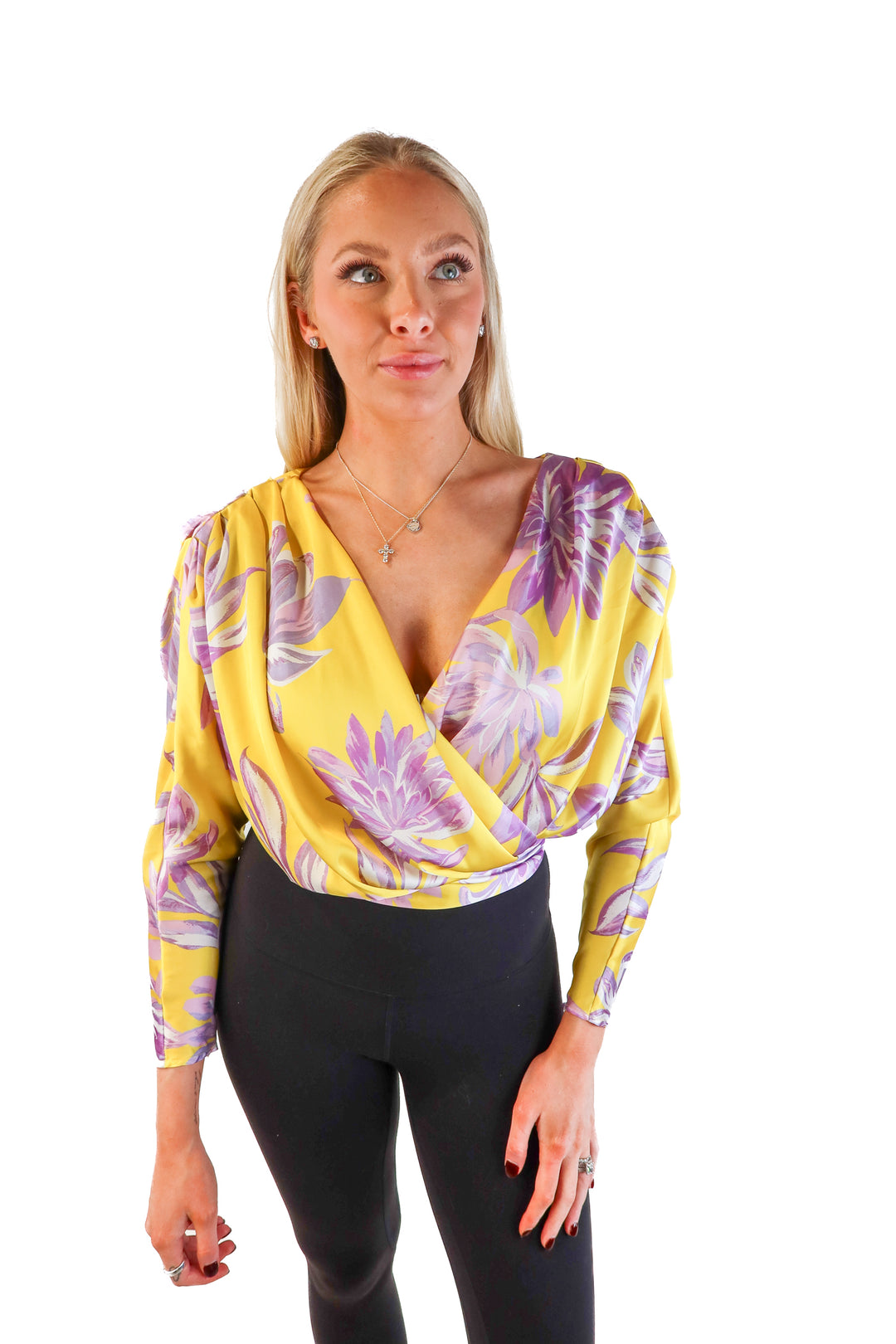 House of Harlow X Revolve floral wrap top (xs; retail $168)