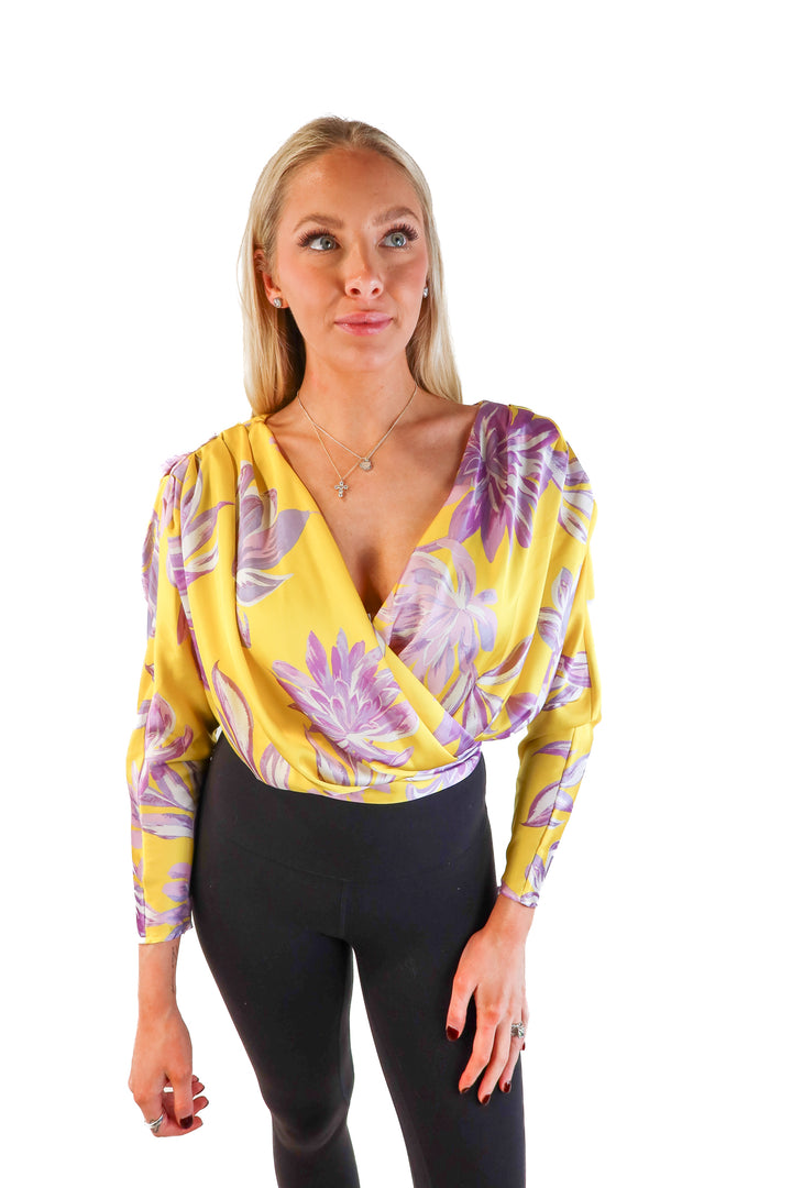 House of Harlow X Revolve floral wrap top (xs; retail $168)
