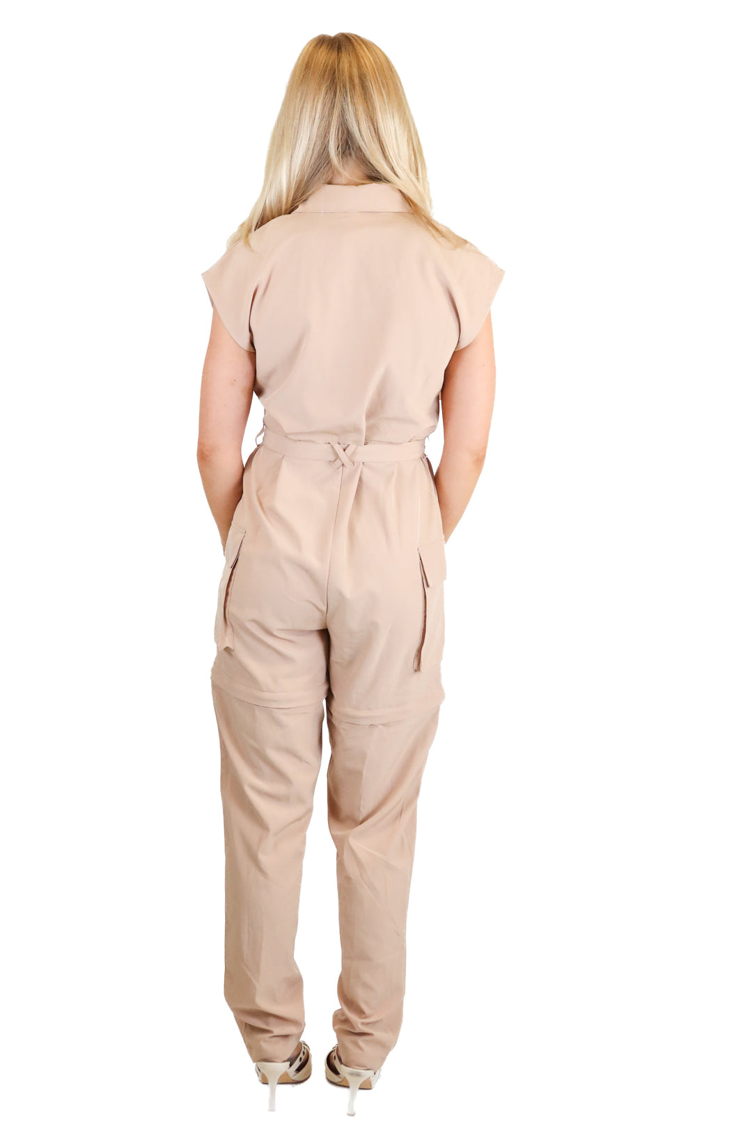 Fabletics Camel and Fuchsia Jumpsuit (XS)