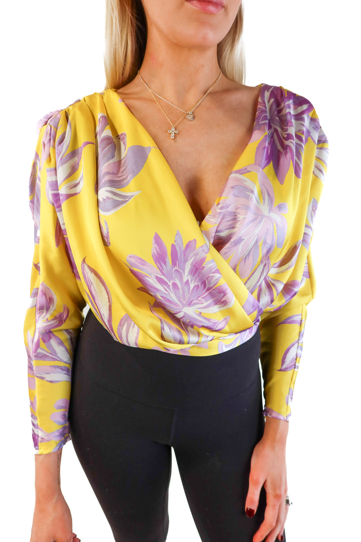 House of Harlow X Revolve floral wrap top (xs; retail $168)