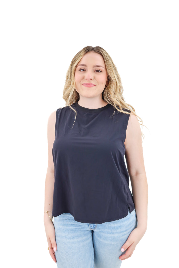 all in motion black sleeveless active top (xl)
