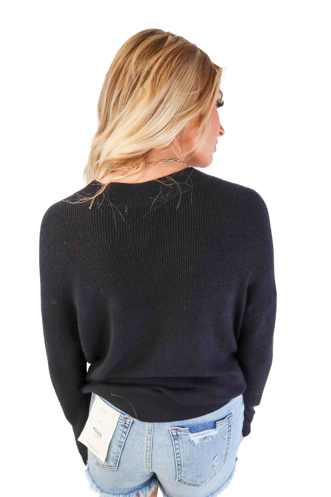 BP Black Oversized Sweater Top (XXS)