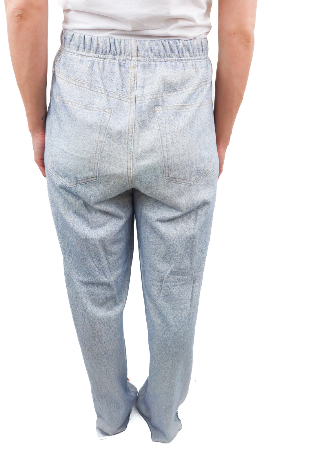 Elan lightwash printed denim sweatpants NWT (S)