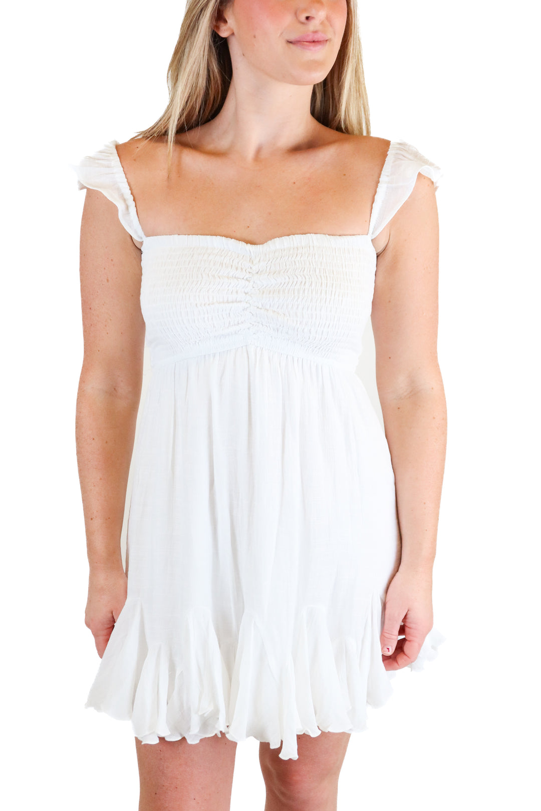 Aakaa white mini dress NWT (S)