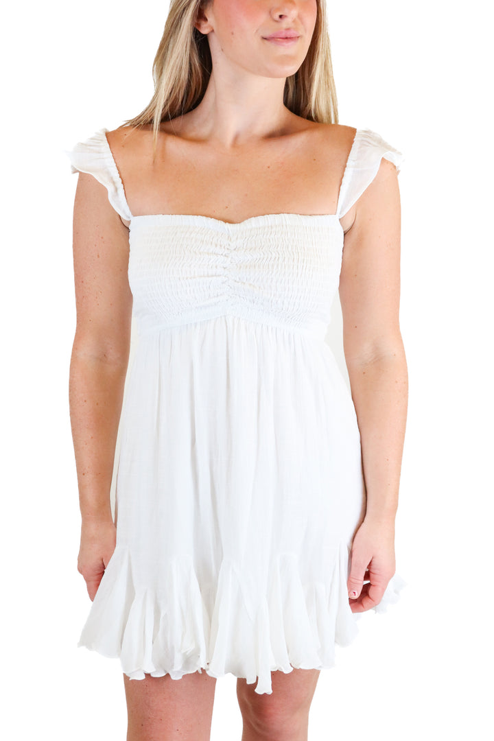 Aakaa white mini dress NWT (S)