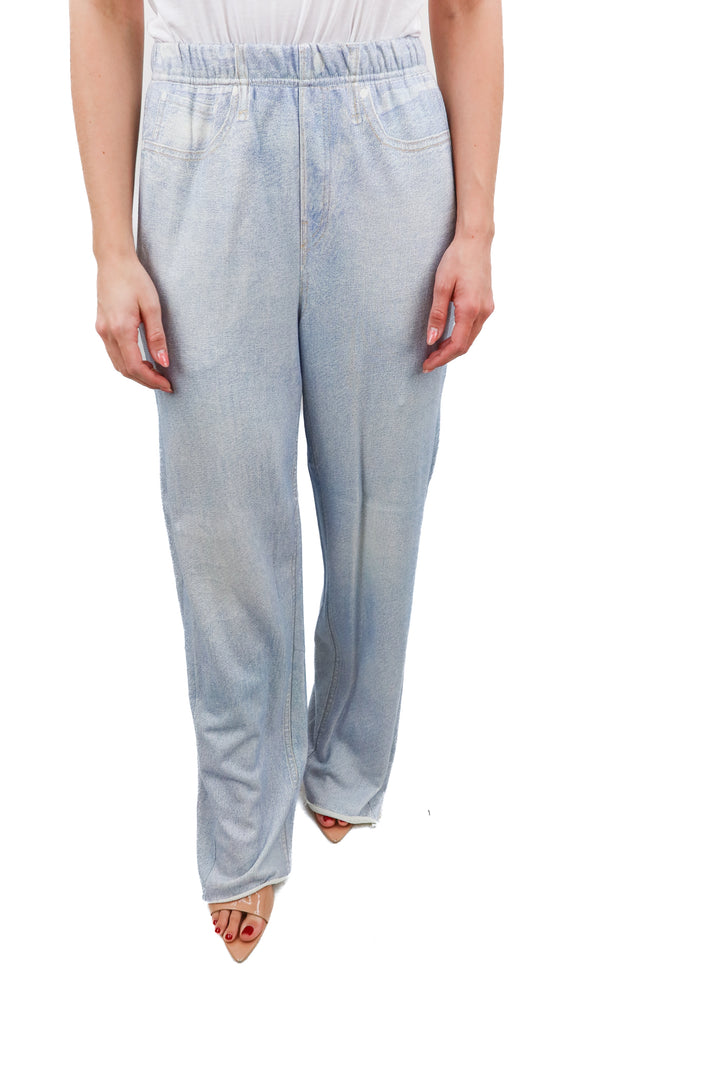 Elan lightwash printed denim sweatpants NWT (S)