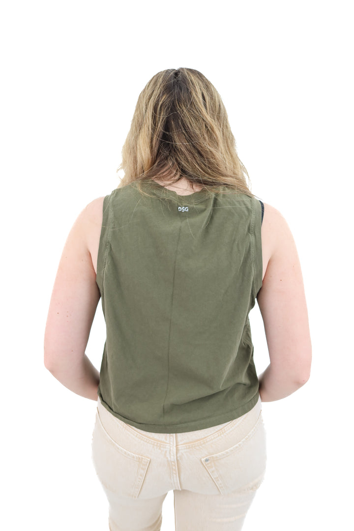 dsg green sleeveless tank (xl)