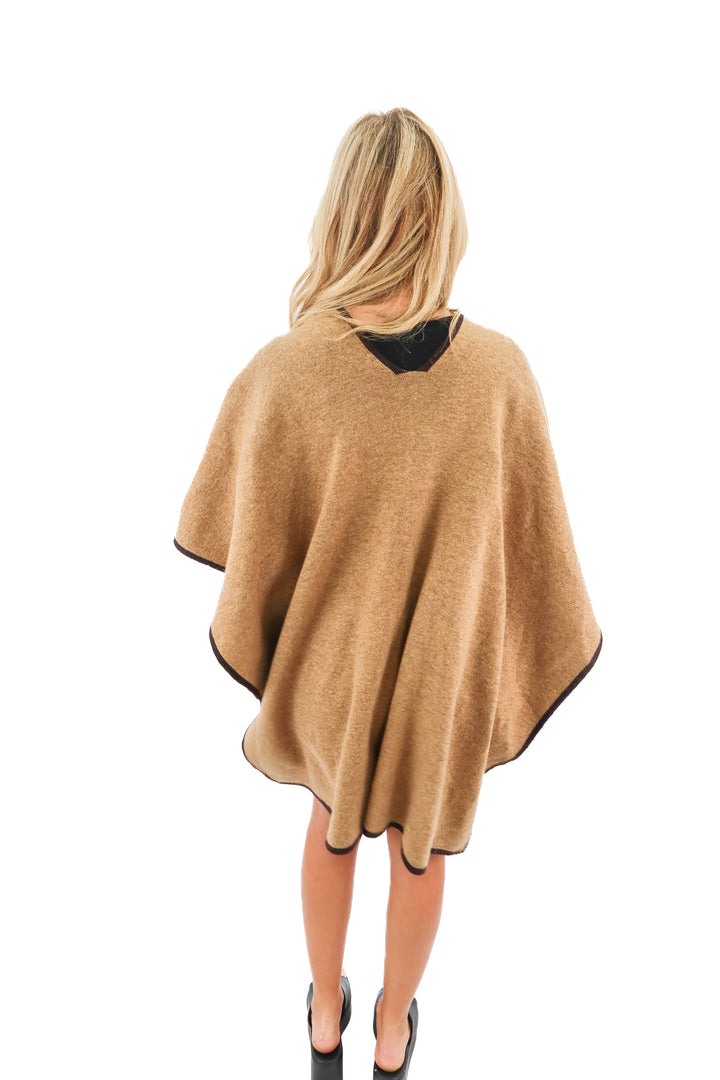 kerisma brown knit shawl (OS)