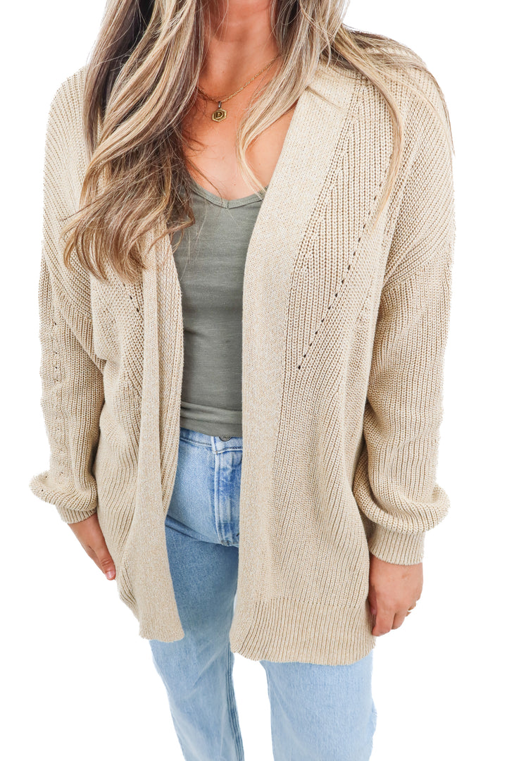 universal threads tan knit cardigan (XL)