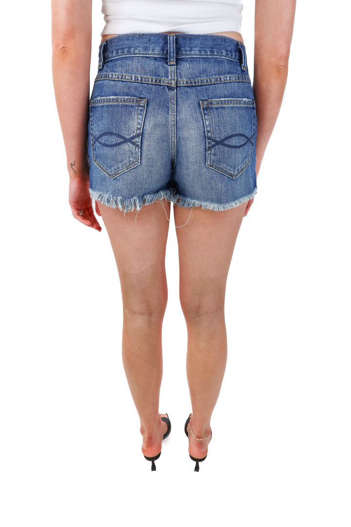 abercrombie & fitch medium wash distressed shorts (4)