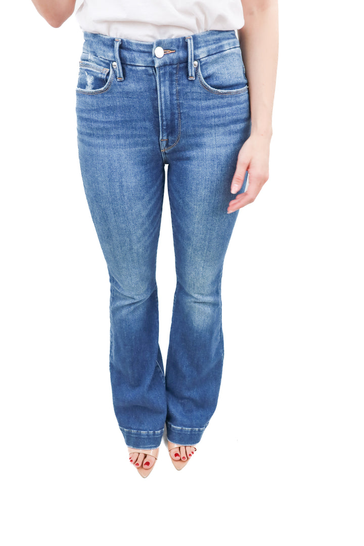 Good American medium wash wideleg jeans (2)