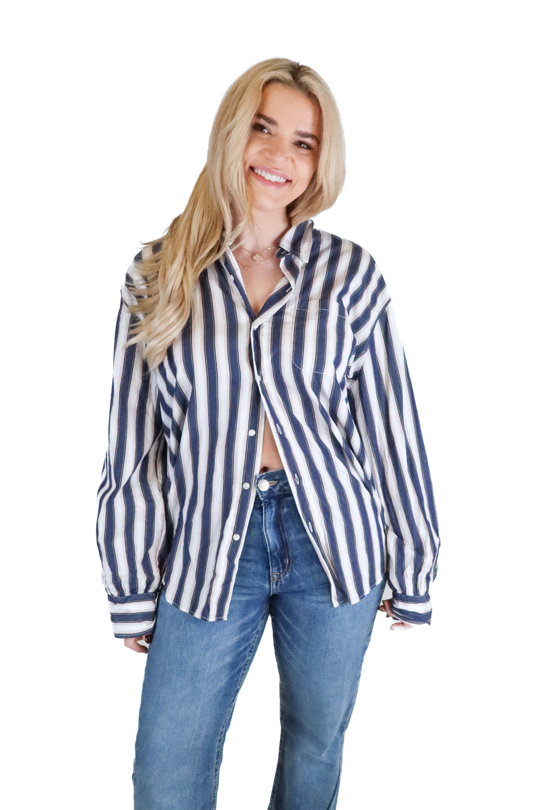 Heavy Manners striped button up (m; retail $189)