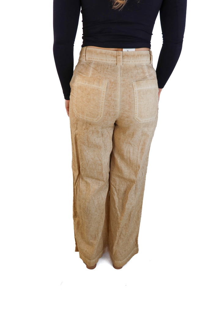 Zara brown acid wash cargo pants (s; retails for $59.90)