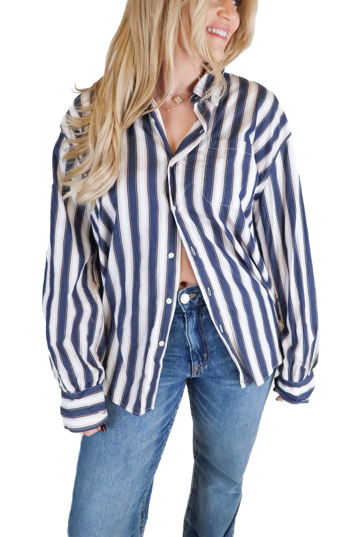 Heavy Manners striped button up (m; retail $189)