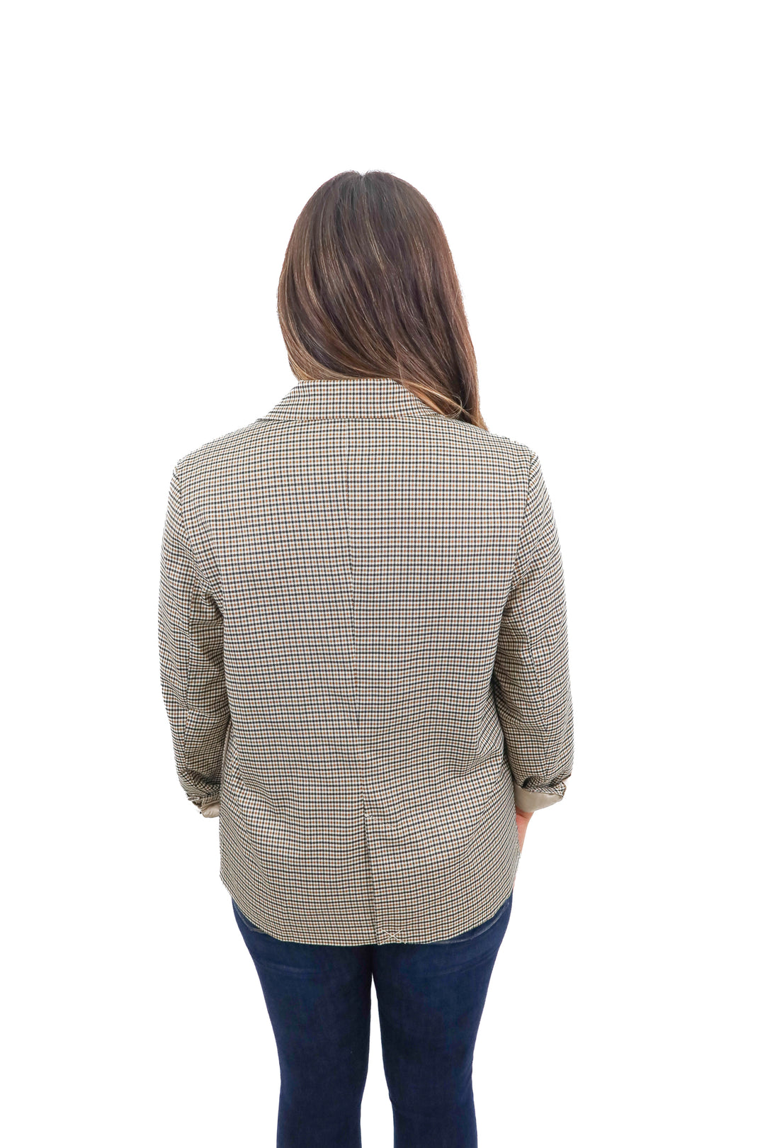 vici brown houndstooth blazer (m; retail $78)