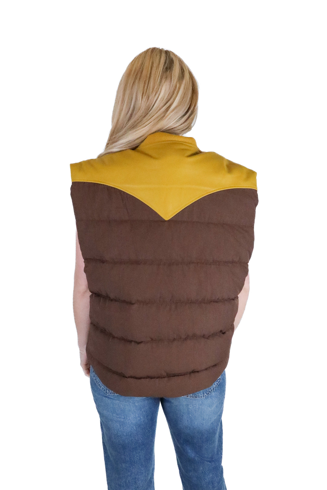 Elwood brown and mustard vest (m; retail $140)