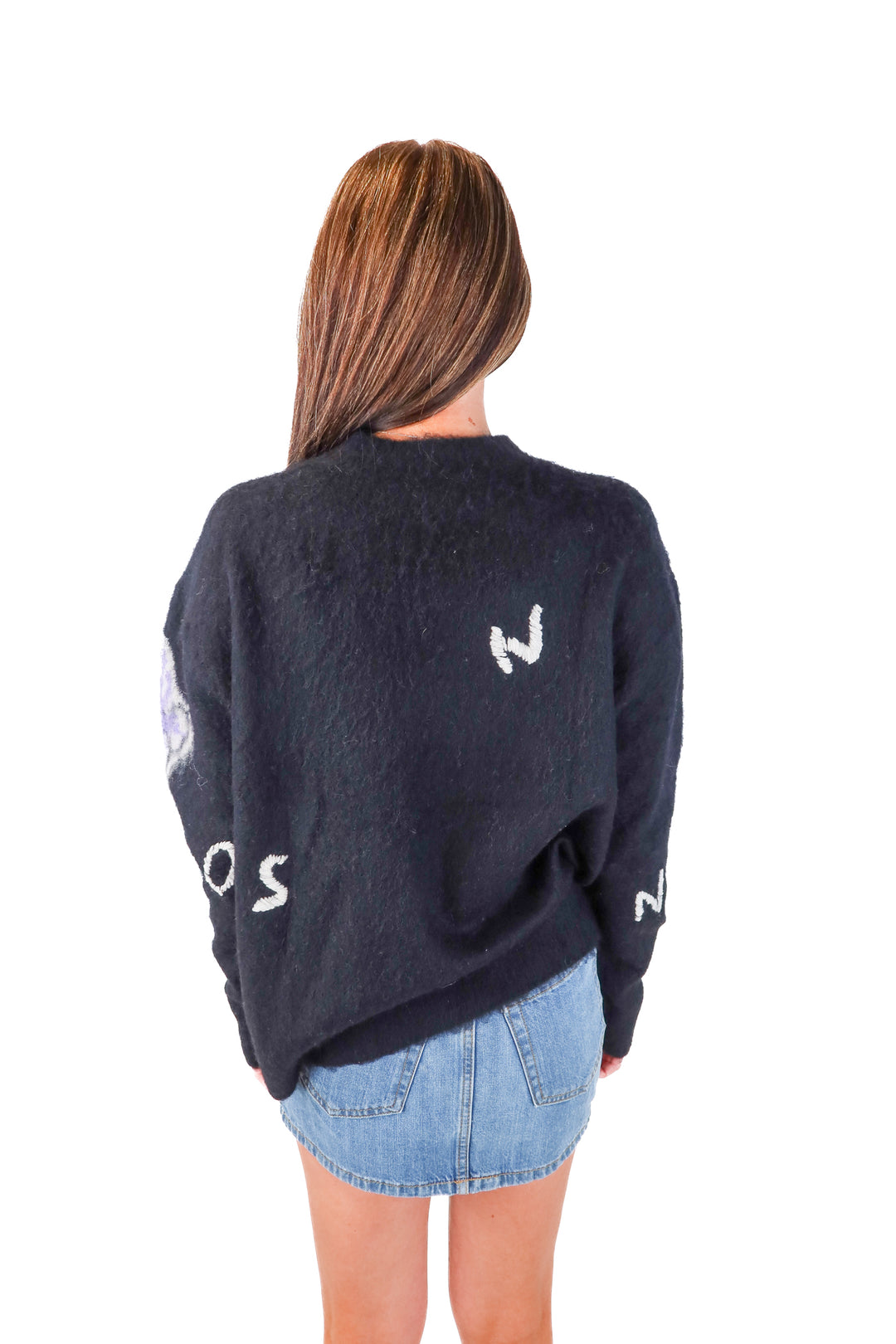 Roderic Wong x fabrique black floral sweater NWT (s; retail $358)