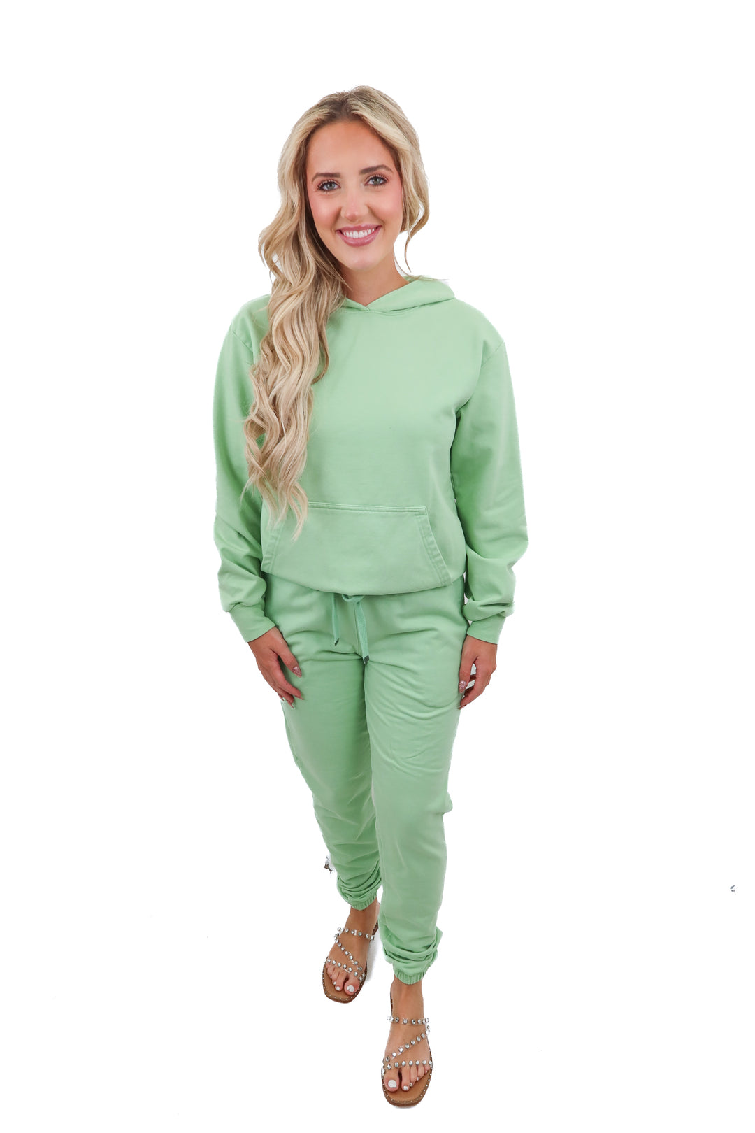Talentless mint green sweatpant/hoodie set (S)